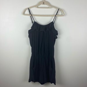 RACHEL ROY BLACK RUFFLES ROMPER